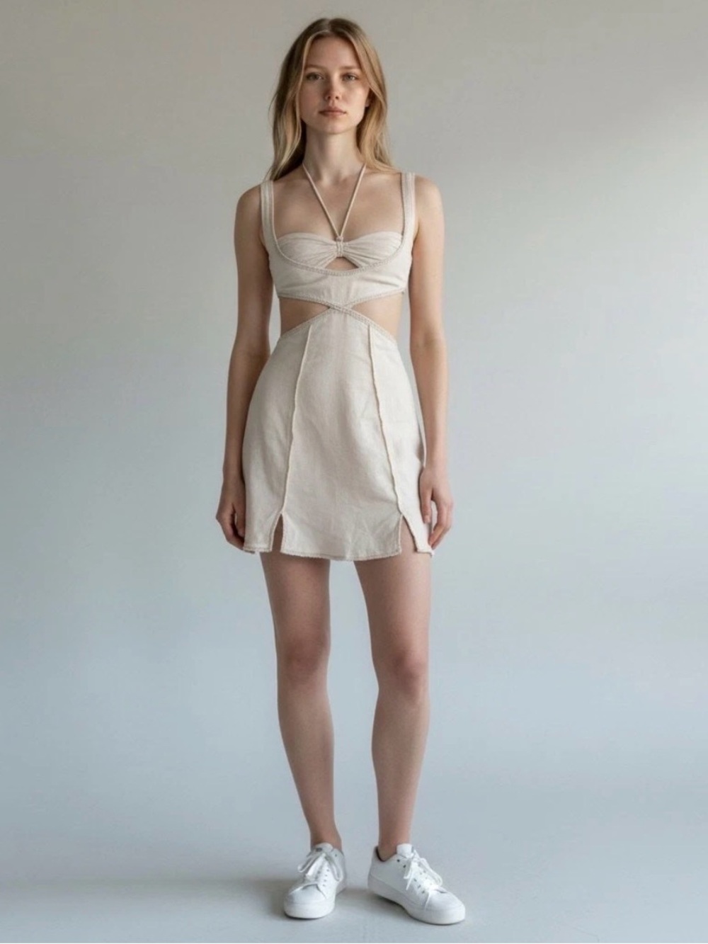 NWT Bydee Womens Adriana Dress Waist Cut Out Blogger Fav M #0152
